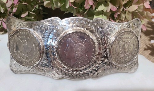 Sterling silver belt buckle - sterling,